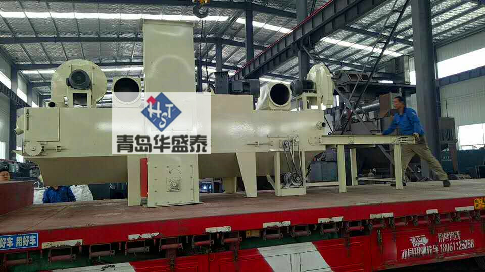 发往陕西西安石材HQS1000履带通过式抛丸机图