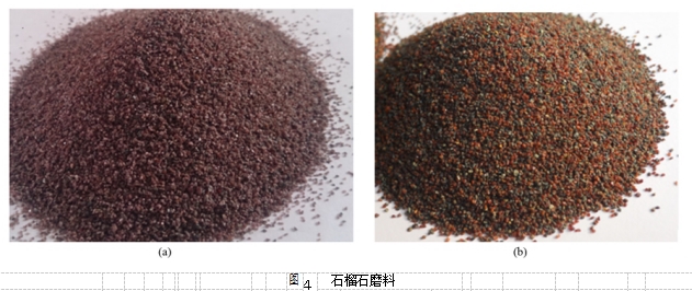 图	４	石榴石磨料