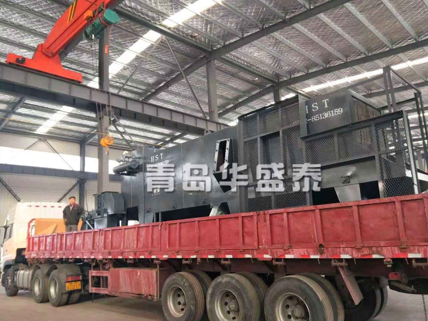 山东烟台6912通过式抛丸清理机发货图