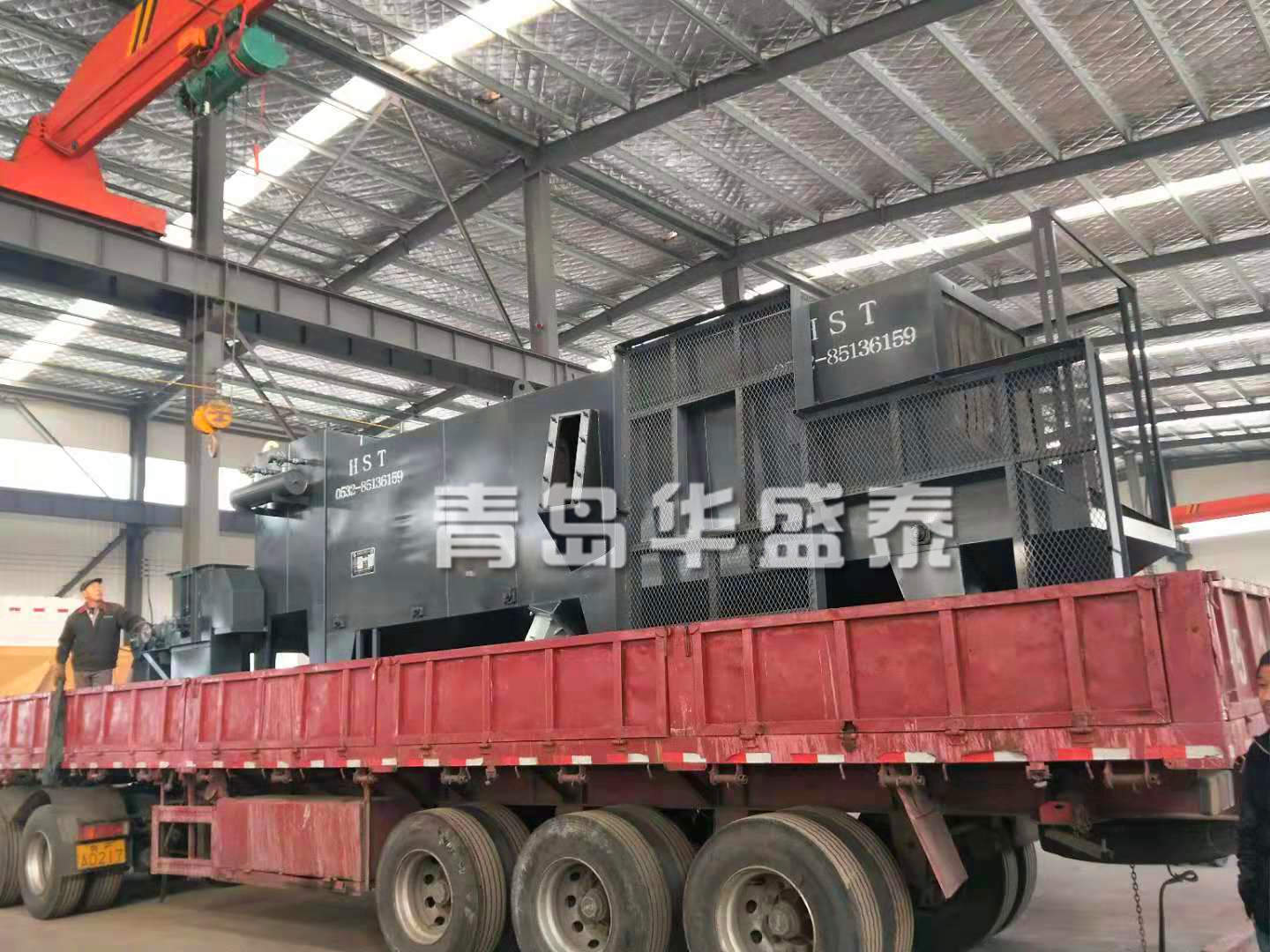 山东烟台6912通过式抛丸清理机发货图