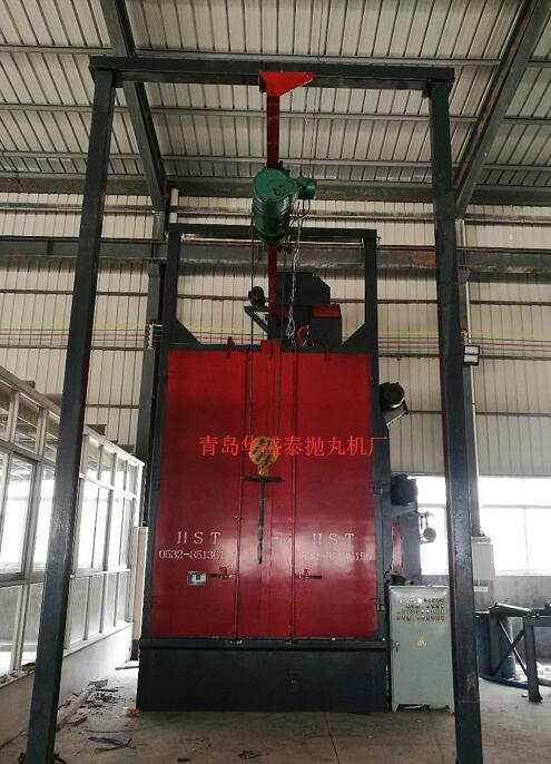发往外蒙古的双吊钩式3710抛丸机安装完毕